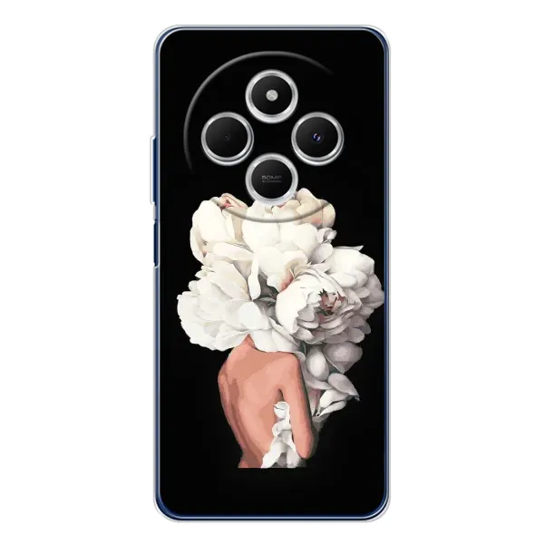 Чехол с принтом «Белые цветы» для Xiaomi Poco C75