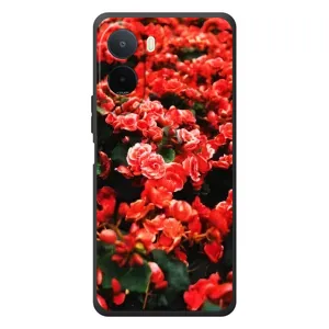 Чохли з квітами для Xiaomi Poco C81 Pro (VPrint) (Квіти червоні)