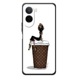 Чехлы Луи Витон для Xiaomi Poco C81 Pro (AlphaPrint - LOUIS VUITTON) (кофе LOUIS VUITTON)