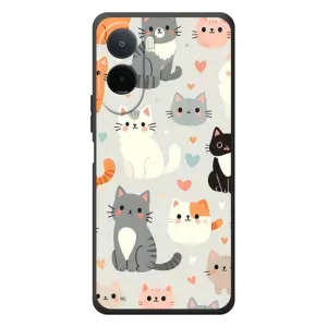 Чехол с рисунком кот на Xiaomi Poco C81 Pro (Коллаж котов)