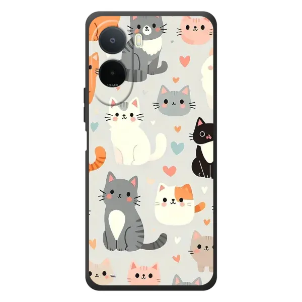Чехол с принтом «Коллаж котов» для Xiaomi Poco C81 Pro Чехол с принтом «Коллаж котов» для Xiaomi Poco C81 Pro
