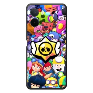 Чехол для Xiaomi Poco C81 Pro Бравл Старс (VPrint) (Лого Brawl Stars)