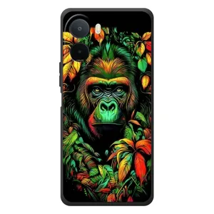 Чехол с Обезьянами Xiaomi Poco C81 Pro - (AlphaPrint) (Обезьяна в тропиках)