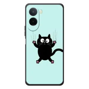 Чехол с принтом для Xiaomi Poco C81 Pro (AlphaPrint) Модные коты (Падающий кот)