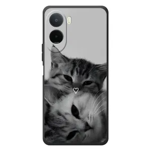 Чехол с рисунком кот на Xiaomi Poco C81 Pro (Пара котов)
