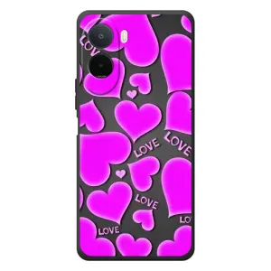 Чехлы для любимой на Сяоми Поко С81 Про (VPrint) (Pink hearts)