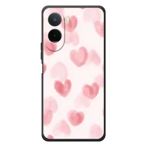 Чохол з розовим принтом для Xiaomi Poco C81 Pro (Рожеві сердечки)