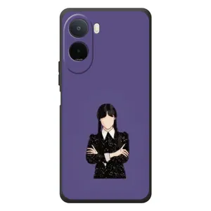 Чохли Венсдей на Xiaomi Poco C81 Pro Уенсдей (AlphaPrint) (Венздей у чорному)