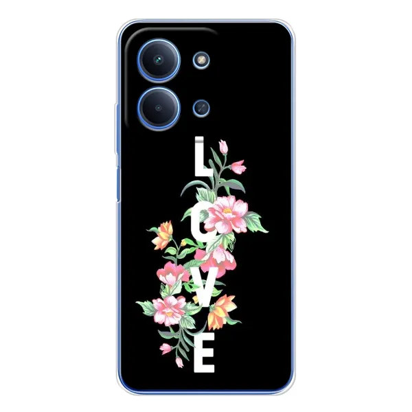 Чохол з принтом «Квіти LOVE» для Xiaomi Poco C85 Чохол з принтом «Квіти LOVE» для Xiaomi Poco C85