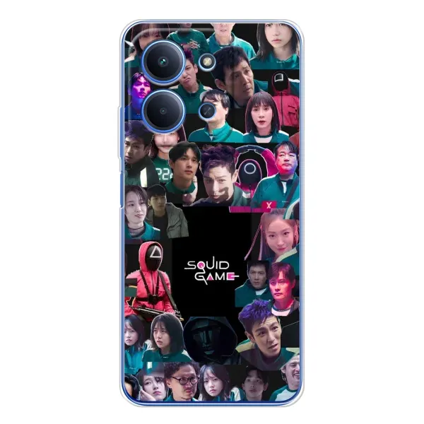 Чехол с принтом «Коллаж Игра кальмара» для Xiaomi Poco C85 Чехол с принтом «Коллаж Игра кальмара» для Xiaomi Poco C85