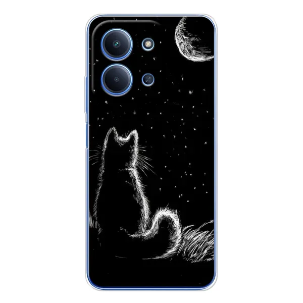 Чохол з принтом «Котик і місяць» для Xiaomi Poco C85