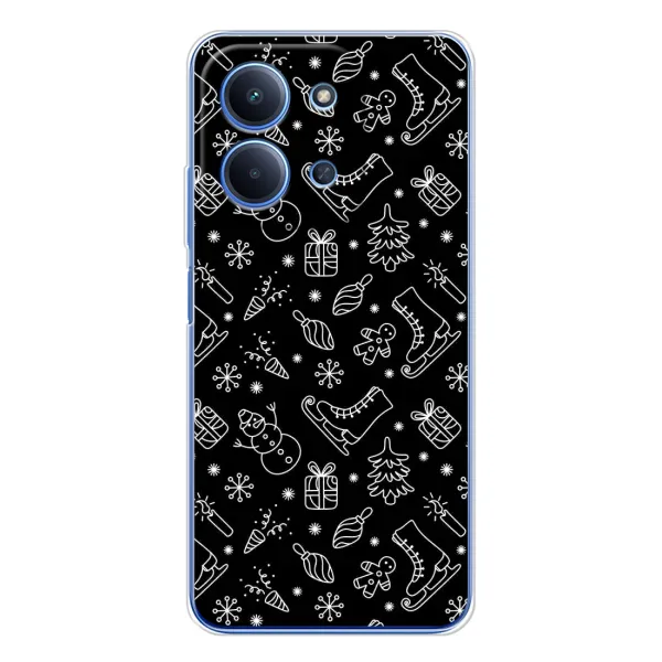Чехол с принтом «Новогодний фон» для Xiaomi Poco C85 Чехол с принтом «Новогодний фон» для Xiaomi Poco C85