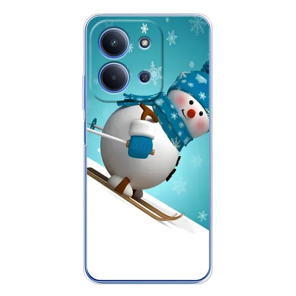 Чехол с принтом «Снеговик на лыжах» для Xiaomi Poco C85