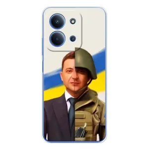 Чохол для Xiaomi Poco C85 (AlphaPrint - с принтом Зеленського) (Зеленский солдат)