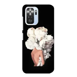 Чехлы (ART) Цветы на Xiaomi POCO F3 (VPrint) (Білі квіти)