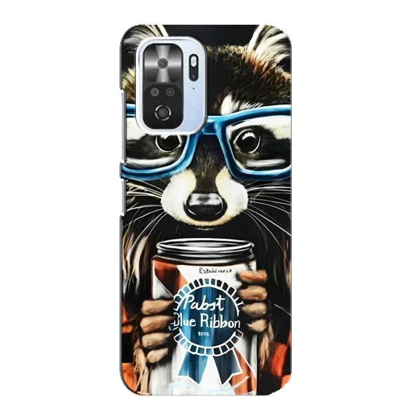 Чехол с принтом «Енот с банкой» для Xiaomi POCO F3