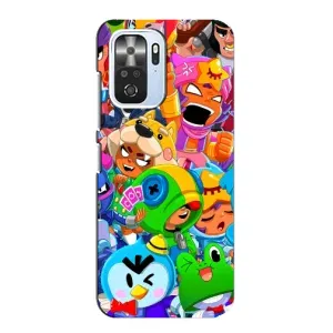 Чехол для Xiaomi POCO F3 Бравл Старс (VPrint) (герои Бравл Старс)