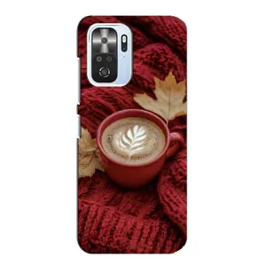Чехол с уникальным дизайном «Осень с кофе» для Xiaomi POCO F3 (Кофе на пледе)