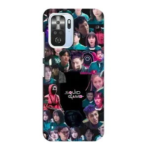 Чохол Гра в кальмара для Xiaomi POCO F3 (Колаж Гра кальмара)