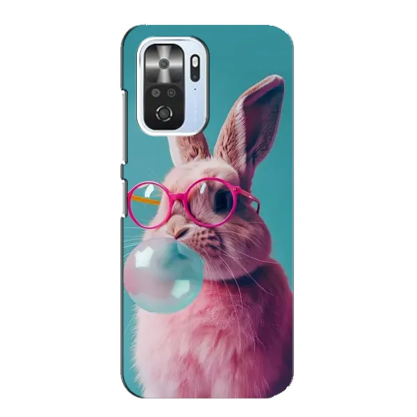 Чехол с принтом «Кролик в очках» для Xiaomi POCO F3