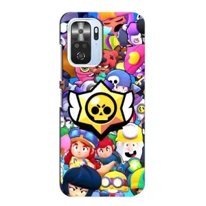 Чехол для Xiaomi POCO F3 Бравл Старс (VPrint) (Лого Brawl Stars)