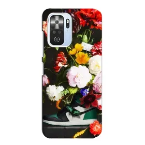 Брендновые Чехлы для Xiaomi POCO F3 - (PREMIUMPrint) (Nike цветы)