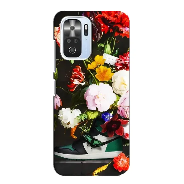 Чехол с принтом «Nike цветы» для Xiaomi POCO F3