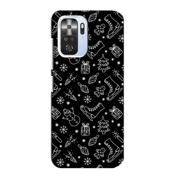 Чехол с принтом «Новогодний фон» для Xiaomi POCO F3