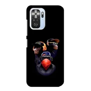 Чехол с Обезьянами Xiaomi POCO F3 - (AlphaPrint) (Три обезьяны)