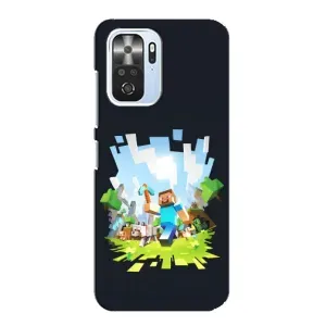 Чехол Майнкрафт на Xiaomi POCO F3 (AlphaPrint) Minecraft (персонажи Minecraft)