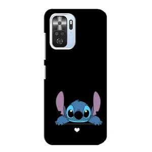 Чохол з принтом Стіч на Xiaomi POCO F3 (Стіч на чорному)