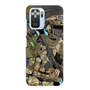 Чехлы с картинкой ЗСУ для Xiaomi POCO F3 (AlphaPrint) (Воїн ЗСУ)