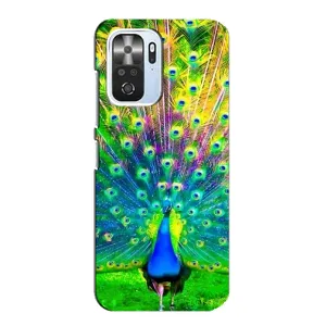 Чехол с птицами на Xiaomi POCO F3 (VPrint) (Яркий Павлин)