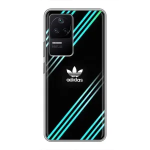 Чохли Адидас для Xiaomi POCO F4 (5G) (AlphaPrint) (Адідас з полосами)