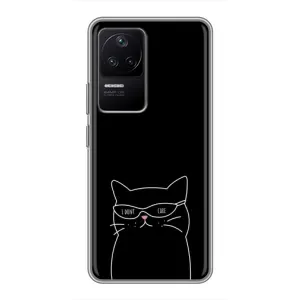 Чохол з малюнком кіт на Xiaomi POCO F4 (5G) (Байдужий кіт)