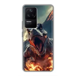 Чохол з картинкою 'Хижаки' для Xiaomi POCO F4 (5G) (Вогняний динозавр)