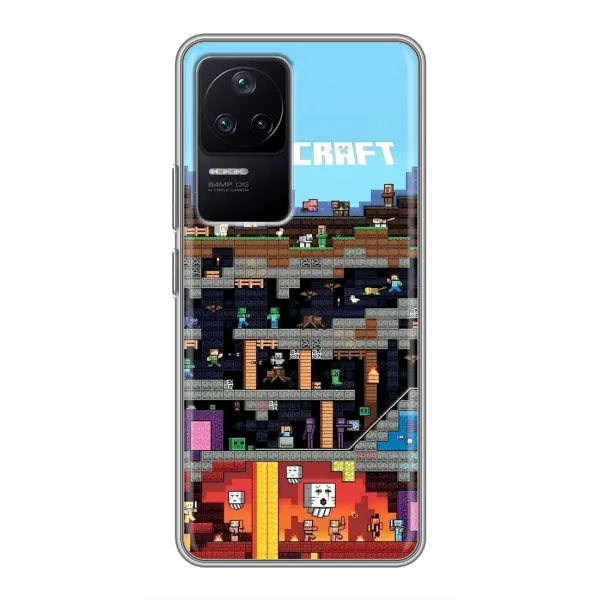 Чохол з принтом «фон Minecraft» для Xiaomi POCO F4 (5G)