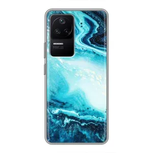 Мраморний чехол на Xiaomi POCO F4 (5G) (VPrint) (Блакитний мрамор)