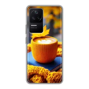 Чохол з унікальним дизайном 'Осінь з кавою' для Xiaomi POCO F4 (5G) (Кава на жовтому пледі)