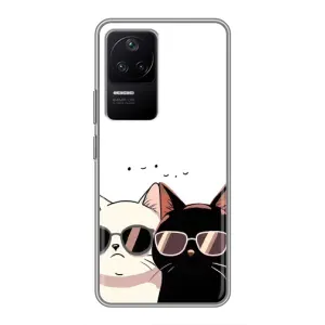 Чохол з малюнком кіт на Xiaomi POCO F4 (5G) (Коти в окулярах)