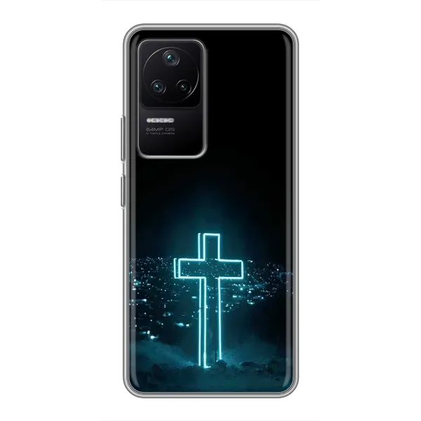 Чехол с принтом «Крест и город» для Xiaomi POCO F4 (5G) Чехол с принтом «Крест и город» для Xiaomi POCO F4 (5G)