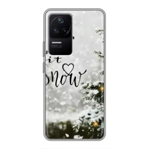 Новорічні, Святкові Чохли для Xiaomi POCO F4 (5G) - 2024 год (Let it snow)