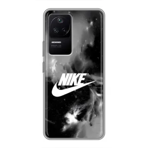 Чехол для Xiaomi POCO F4 (5G) - с принтом Найк (AlphaPrint) (Лого Найк)