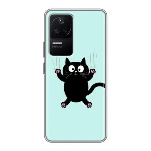 Чохол з принтом для Xiaomi POCO F4 (5G) (AlphaPrint) Модні коти (Падаючий кіт)