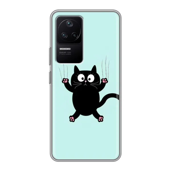 Чехол с принтом «Падающий кот» для Xiaomi POCO F4 (5G) Чехол с принтом «Падающий кот» для Xiaomi POCO F4 (5G)