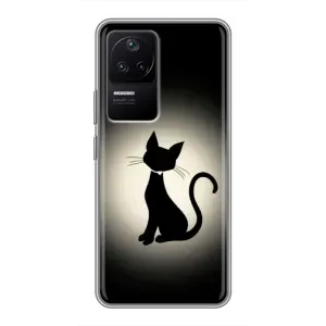 Чохол з принтом для Xiaomi POCO F4 (5G) (AlphaPrint) Модні коти (Силует котика)