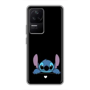 Чохол з принтом Стіч на Xiaomi POCO F4 (5G) (Стіч на чорному)