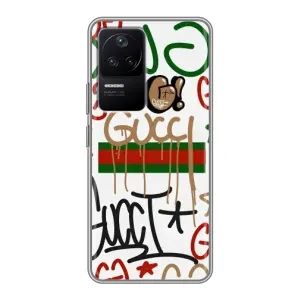 Бренднові Чохли для Xiaomi POCO F4 (5G) - (PREMIUMPrint) (Стиль GUUCI)