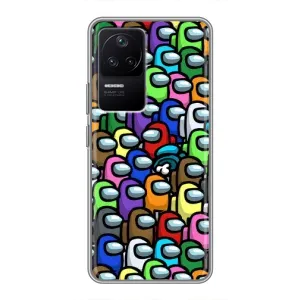Чохли Амонг Ас для Xiaomi POCO F4 (5G) (AlphaPrint) (Убитий)