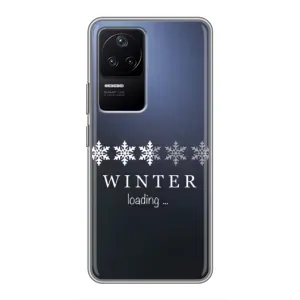 Зимні Чохли для Ксяомі ПОКО Ф4 (5G) - прозорий фон (Winter loading)